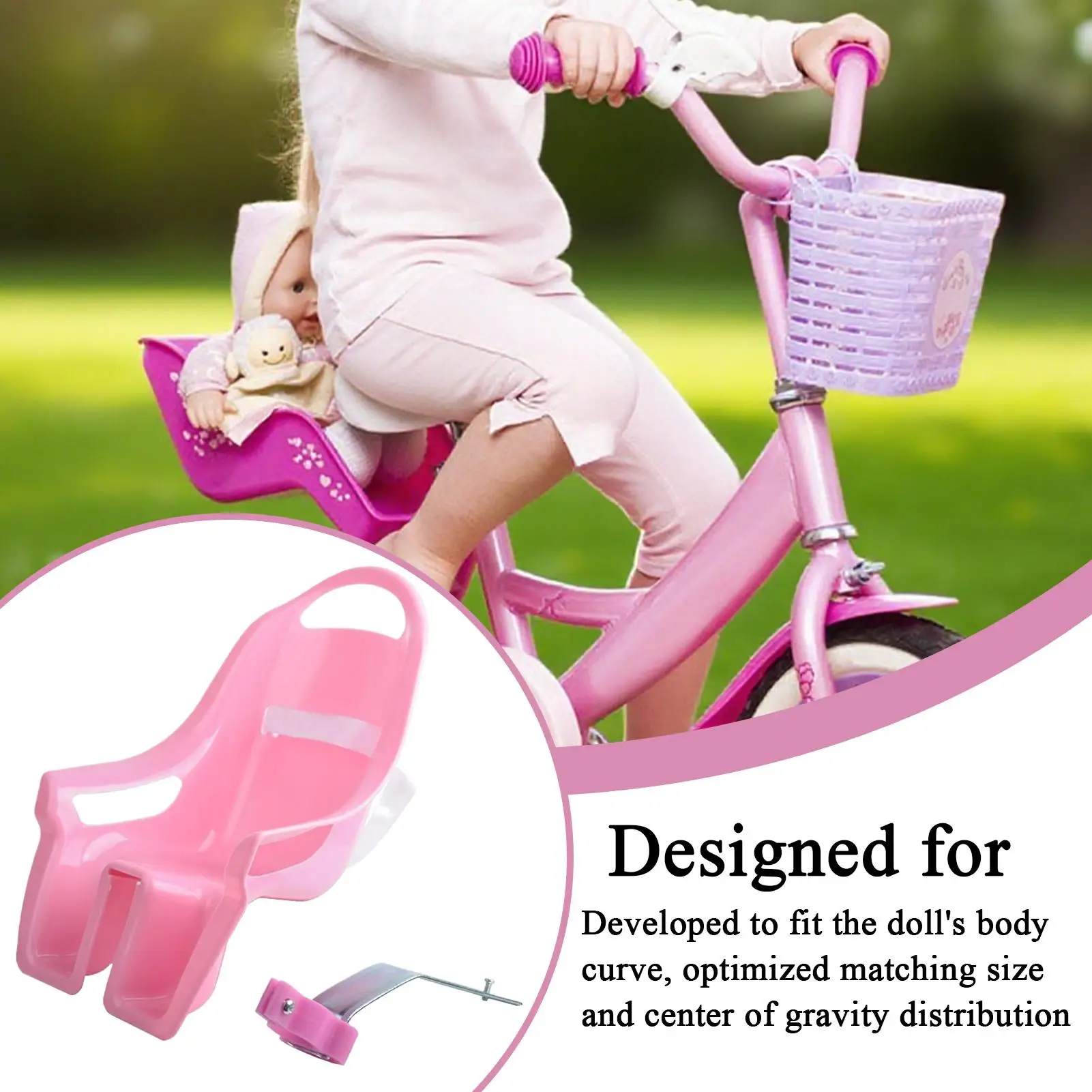 Кукольное велосипедное сиденье, переноска для куклы, регулируемый аксессуар для езды на велосипеде, детское велосипедное оборудование для малышей
Кукольное велосипедное сиденье, переноска для куклы, регулируемый аксессуар для езды на велосипеде, детское велосипедное оборудование для малышей