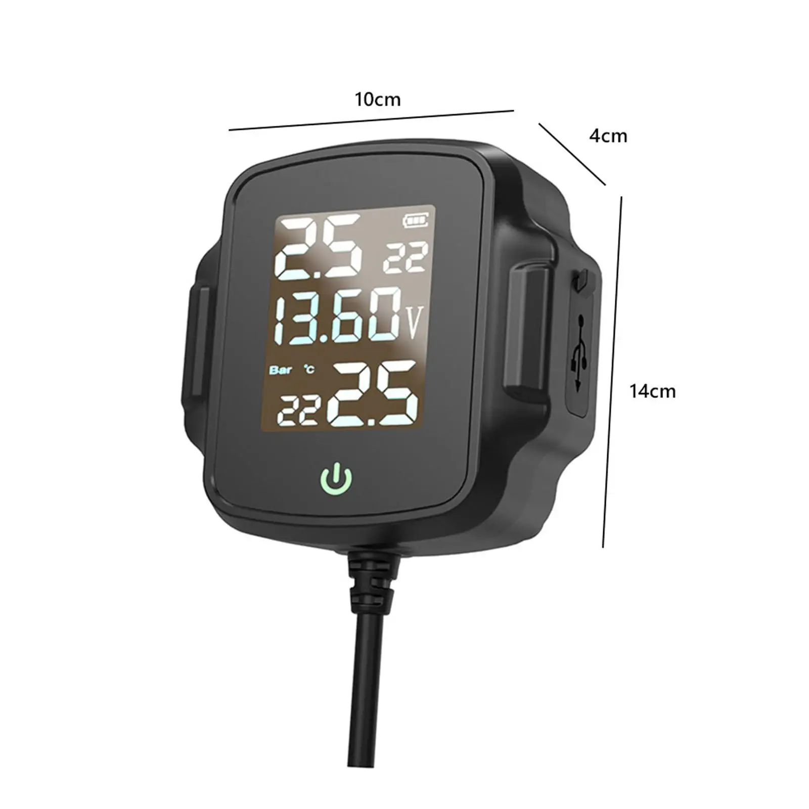 LCD Digital Tire Pressure Gauge Wireless TPMS External Sensor Motorcycle Tire Monitor for Real Time Air Pressure Control
LCD Digital Tire Pressure Gauge Wireless TPMS External Sensor Motorcycle Tire Monitor for Real Time Air Pressure Control