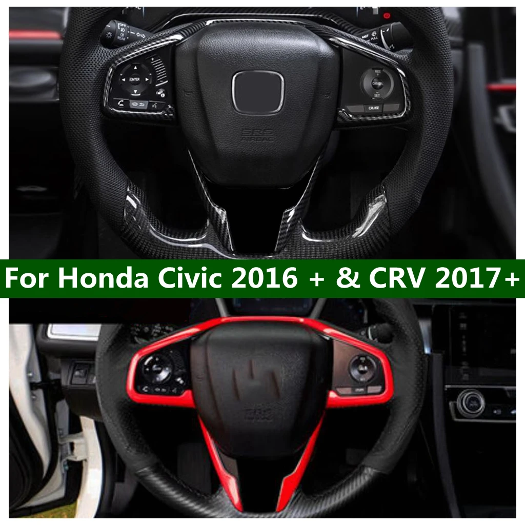 ABS Red / Carbon Fiber Steering Wheel Decoration Frame Cover Trim For Honda Civic 2016 - 2020 & CRV 2017 - 2021 Car Accessories
ABS Red / Carbon Fiber Steering Wheel Decoration Frame Cover Trim For Honda Civic 2016 - 2020 & CRV 2017 - 2021 Car Accessories
