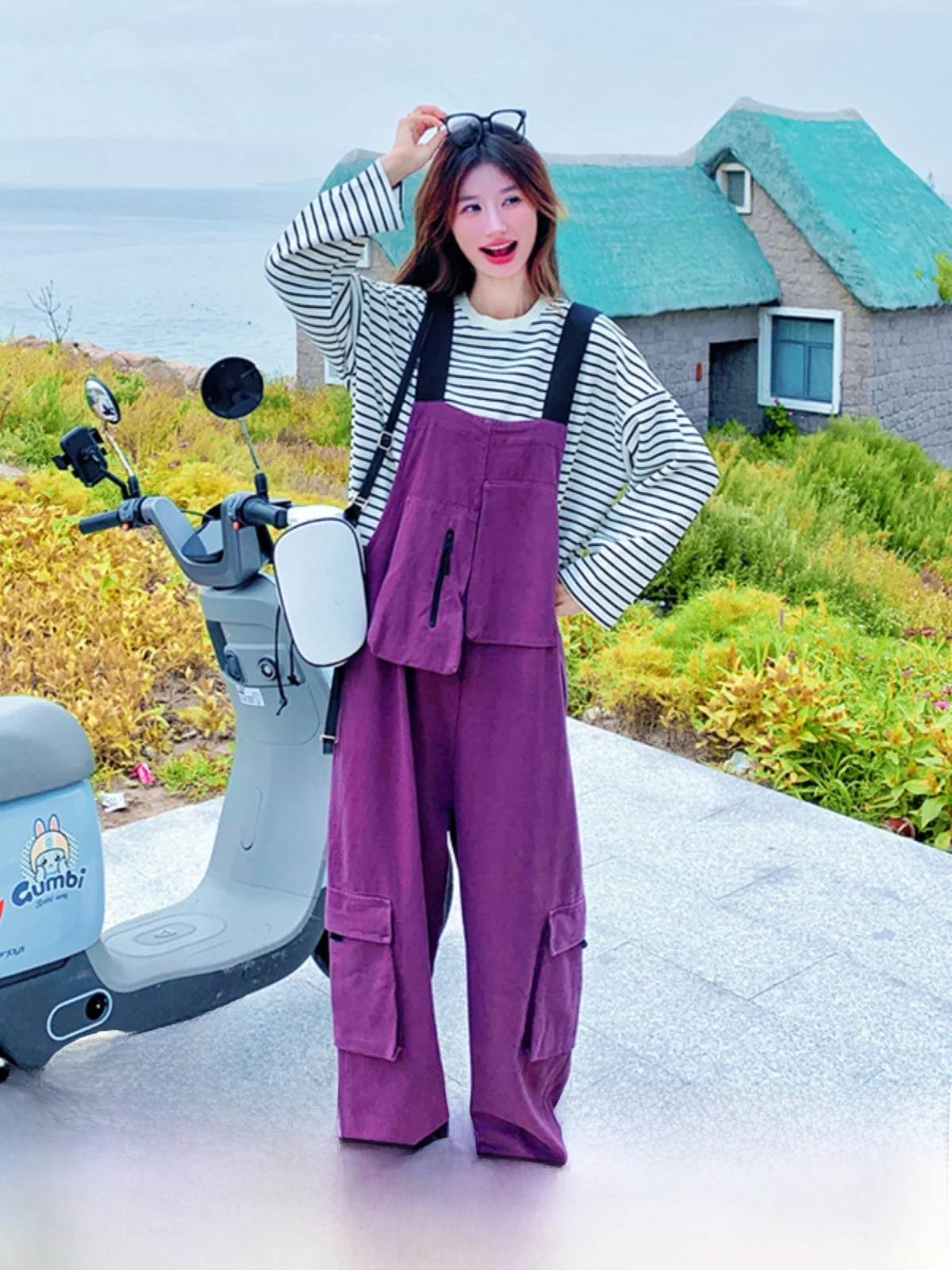 Весна 2025: Женские фиолетовые рабочие комбинезоны в корейском стиле, модные прямые брюки-комбинезоны, удобные повседневные штаны
Весна 2025: Женские фиолетовые рабочие комбинезоны в корейском стиле, модные прямые брюки-комбинезоны, удобные повседневные штаны