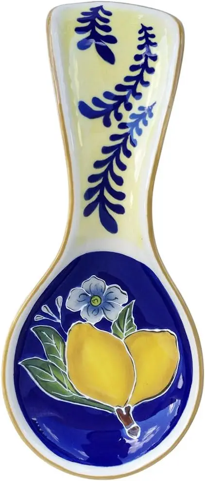 Ceramic Lemon Spoon Rest 9.5x4.25x1 Inch for Kitchen Counter Multicolor
Ceramic Lemon Spoon Rest 9.5x4.25x1 Inch for Kitchen Counter Multicolor
