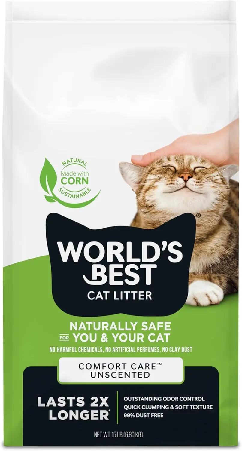 Comfort Care Unscented 15-Pounds - Natural Ingredients, Quick Clumping, Flushable, 99% Dust Free & Made in USA - Long-Lasting Odor Control & Easy Scooping
Comfort Care Unscented 15-Pounds - Natural Ingredients, Quick Clumping, Flushable, 99% Dust Free & Made in USA - Long-Lasting Odor Control & Easy Scooping