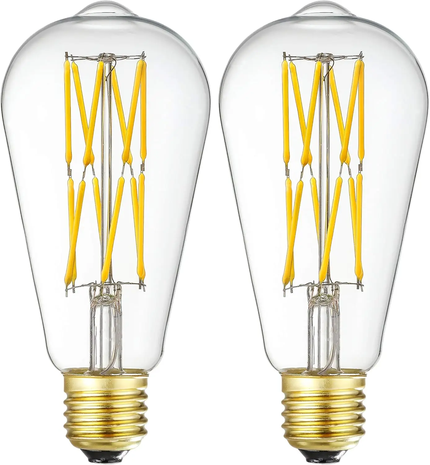 Dimmable LED Edison Bulb 12W 3000K Soft White 1200LM, 100W Equivalent, E26 Base, ST64 Vintage, Pack of 2
Dimmable LED Edison Bulb 12W 3000K Soft White 1200LM, 100W Equivalent, E26 Base, ST64 Vintage, Pack of 2