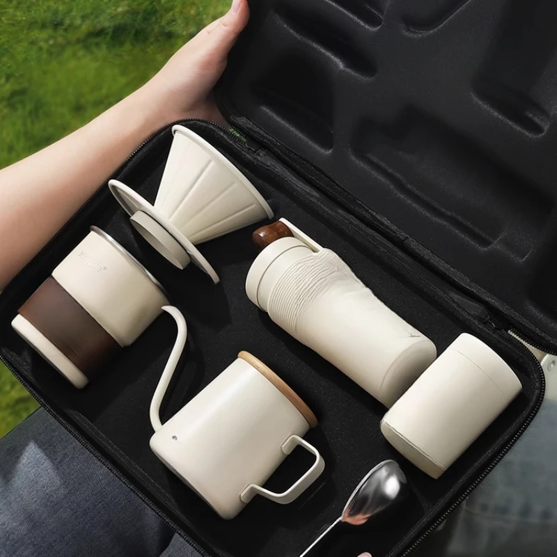 Hand brewed coffee set Outdoor camping coffee equipment Portable travel coffee maker Hand grinder
Hand brewed coffee set Outdoor camping coffee equipment Portable travel coffee maker Hand grinder