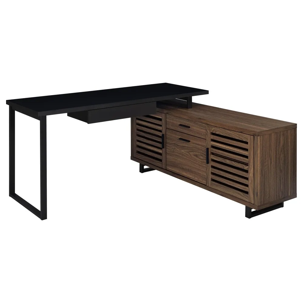 Black walnut L-shaped office computer desk gaming desk office furniture
Black walnut L-shaped office computer desk gaming desk office furniture