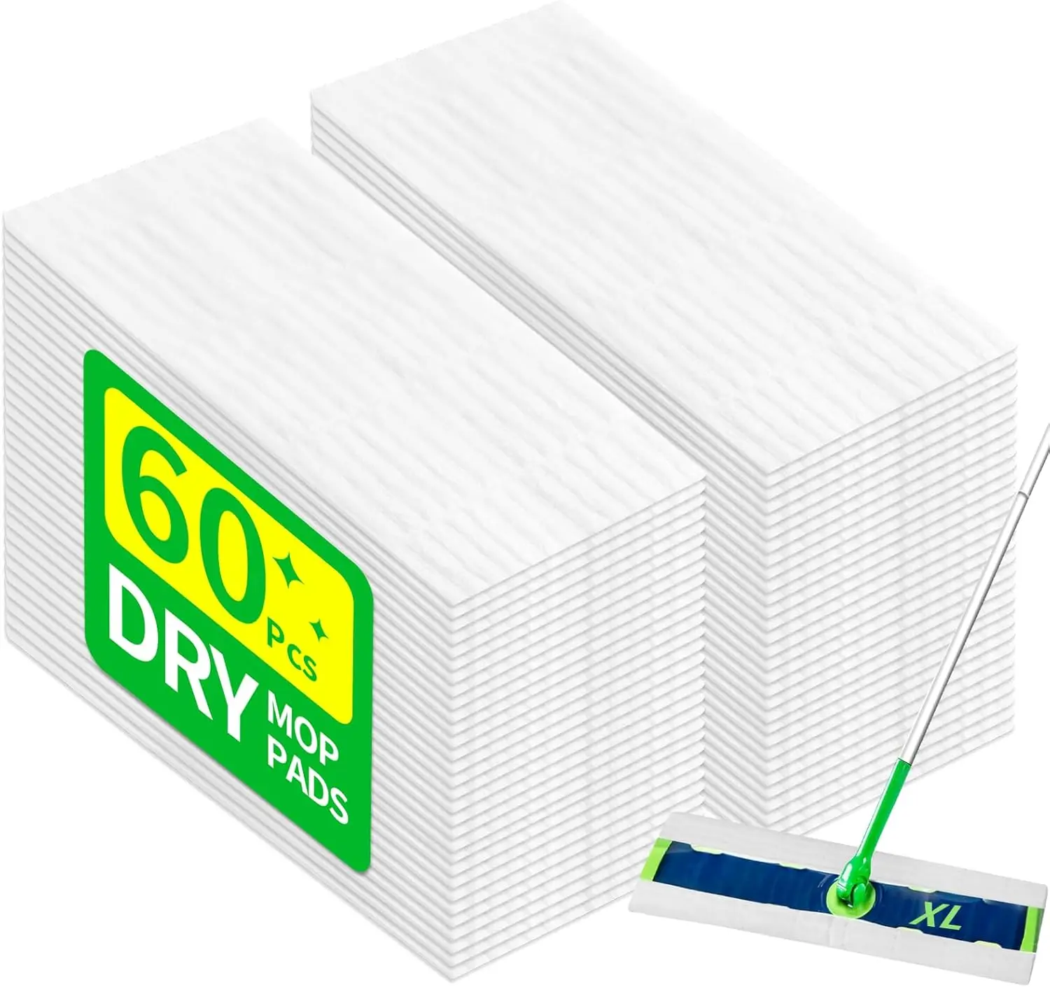 Dry Sweeping Cloths Compatible with Swiffer XL Mop, Disposable Dry Floor Pads Refill for Dust, Dirt, Pet Hair, 60 Count
Dry Sweeping Cloths Compatible with Swiffer XL Mop, Disposable Dry Floor Pads Refill for Dust, Dirt, Pet Hair, 60 Count