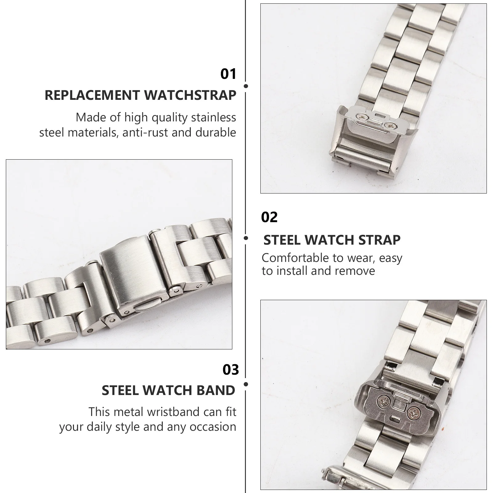 Steel Watch Band Replacement Compatible Fit -R370 Luxury Metal Strap Adjustable Replacement Steel Watch Band 
Steel Watch Band Replacement Compatible Fit -R370 Luxury Metal Strap Adjustable Replacement Steel Watch Band