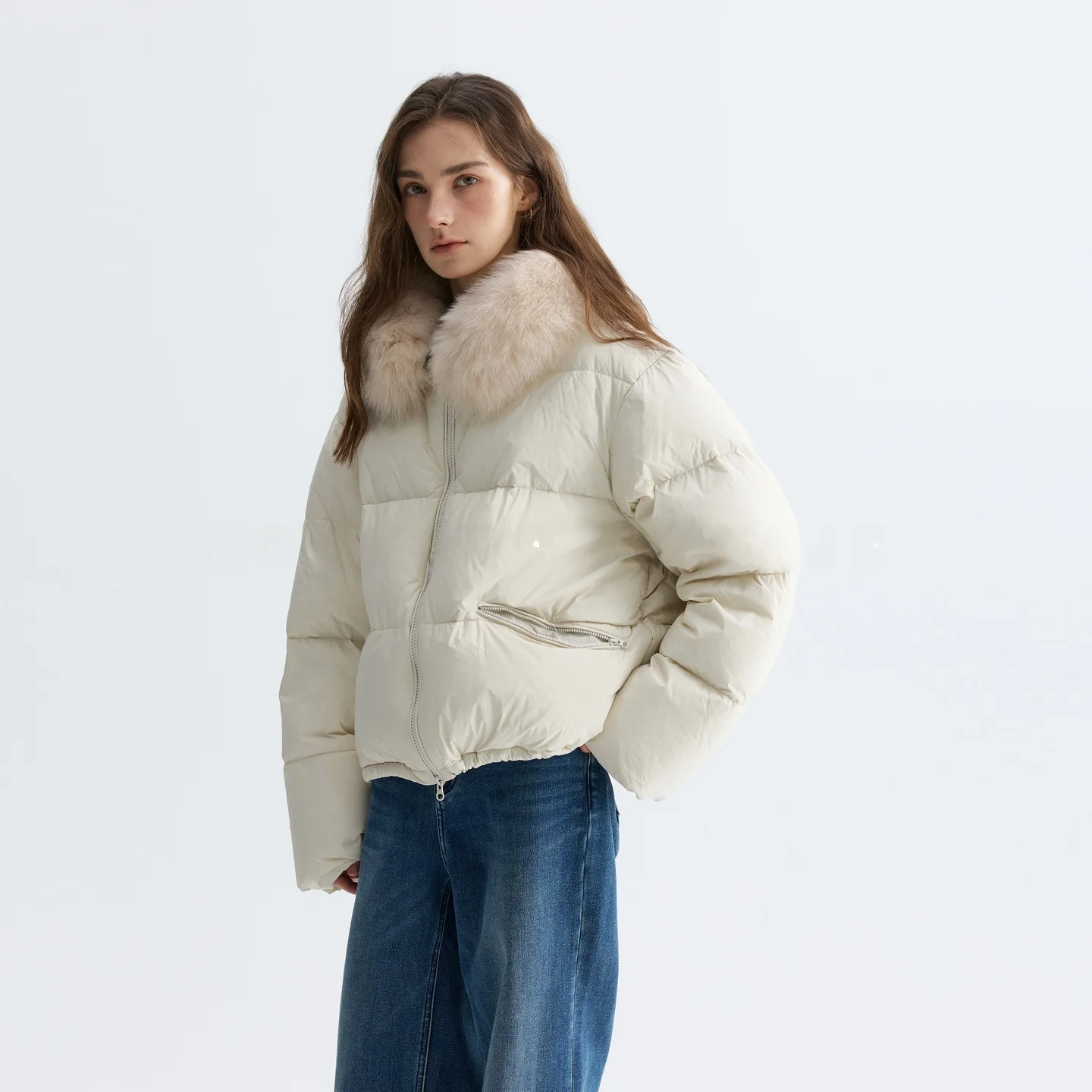 VAJE Fur Collar down Jaet Women's ort Thiened Warm 90 White Goose down Faionable Premium Feel Winter Coat
VAJE Fur Collar down Jaet Women's ort Thiened Warm 90 White Goose down Faionable Premium Feel Winter Coat