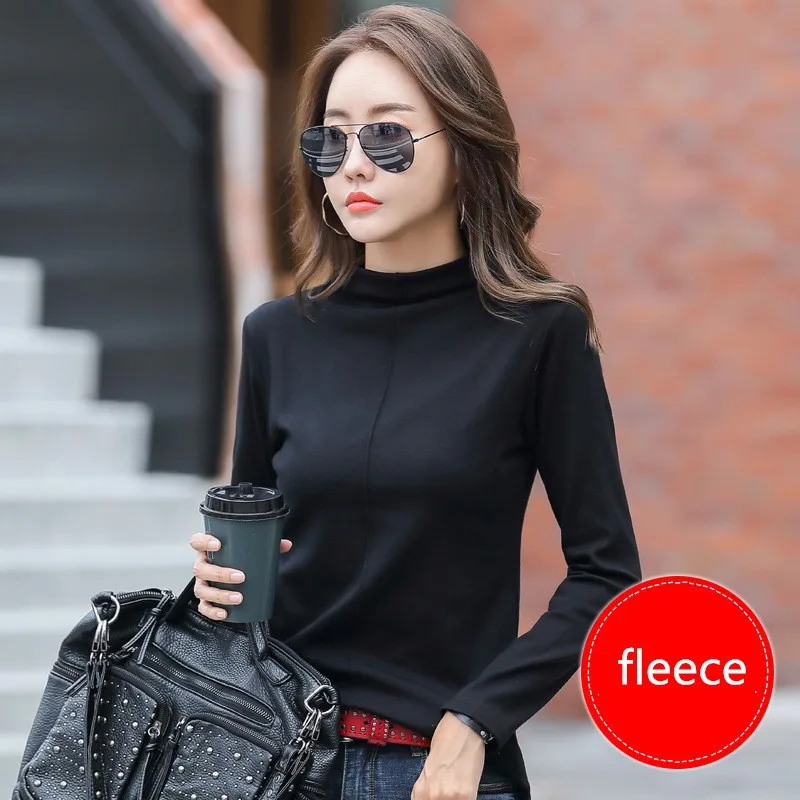New T Shirt Women Winter Warm Fleece Inside Long Sleeve Turtleneck Female Clothing Fashion Tshirts Casual Tops Tees
New T Shirt Women Winter Warm Fleece Inside Long Sleeve Turtleneck Female Clothing Fashion Tshirts Casual Tops Tees