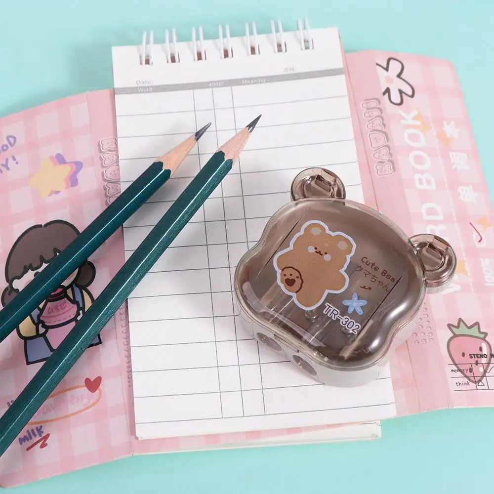 Portable 2 Holes Little Bear Pencil Sharpener Kawaii Cute Double Hole Pencil Cutter Cartoon Anime Pencil Cutting Tools Kids
Portable 2 Holes Little Bear Pencil Sharpener Kawaii Cute Double Hole Pencil Cutter Cartoon Anime Pencil Cutting Tools Kids
