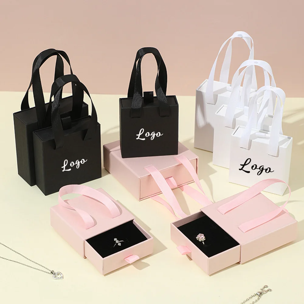 24pcs Jewelry Display Boxes For Packaging Accessories Storage Custom Logo White Paper Box Portable Drawer Gift Box With Handle
24pcs Jewelry Display Boxes For Packaging Accessories Storage Custom Logo White Paper Box Portable Drawer Gift Box With Handle