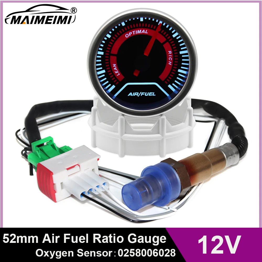 2“52mm Smoke Lens Auto Air Fuel Ratio Gauge LED With Narrowband O2 Oxygen Sensor 0258006028 Racing Meter for Gasolines Car 12V
2“52mm Smoke Lens Auto Air Fuel Ratio Gauge LED With Narrowband O2 Oxygen Sensor 0258006028 Racing Meter for Gasolines Car 12V