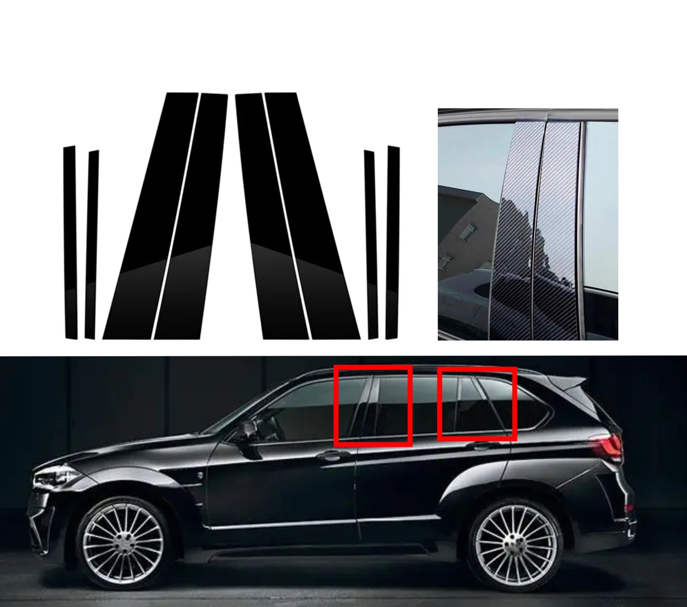 Fit For BMW X5 F15 2014 2015 2016 2017 2018 8pcs Silver Glossy Black Pillar Posts Door Side Window Decor Trim Cover Stickers
Fit For BMW X5 F15 2014 2015 2016 2017 2018 8pcs Silver Glossy Black Pillar Posts Door Side Window Decor Trim Cover Stickers