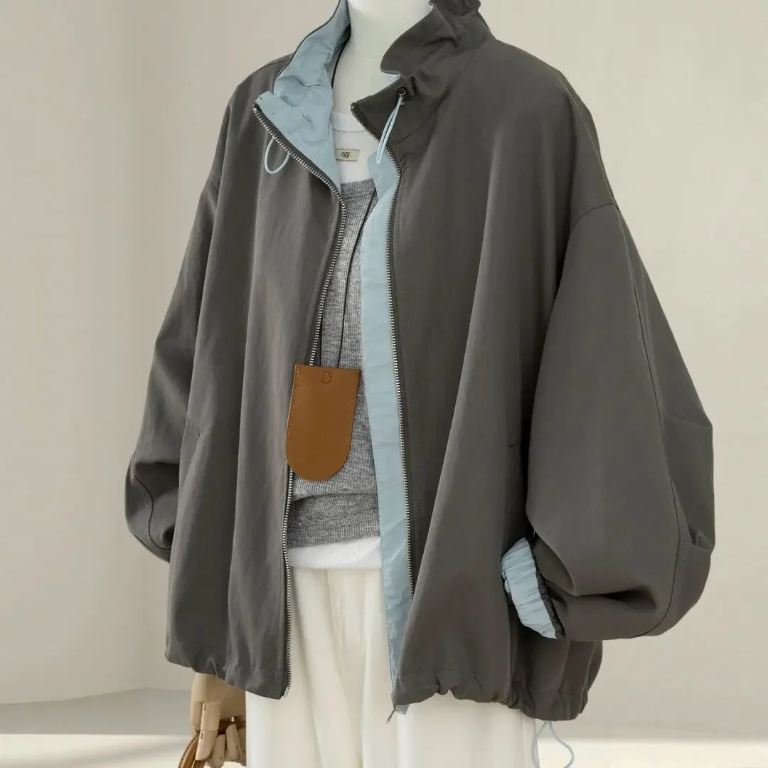 Lazy Wind Stand-up Collar Tooling Jacket for Women's Small 2026 New Casual Short Jacket
Lazy Wind Stand-up Collar Tooling Jacket for Women's Small 2026 New Casual Short Jacket