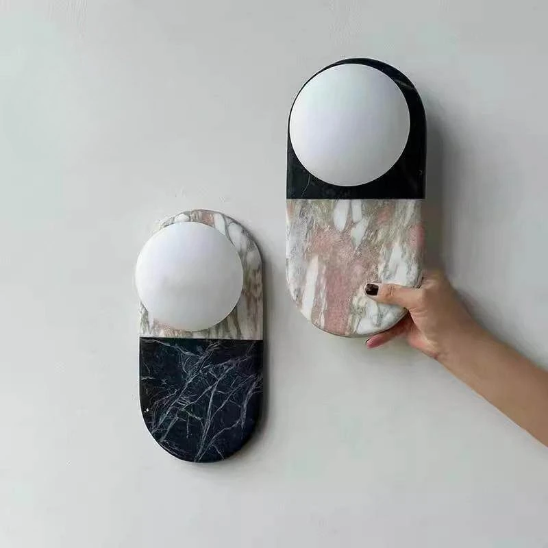 French Natural Marble Wall Lamp, Mid-Century Unique & Creative Design for Hotel & Model Room,Living Room & Bedroom Bedside Light
French Natural Marble Wall Lamp, Mid-Century Unique & Creative Design for Hotel & Model Room,Living Room & Bedroom Bedside Light