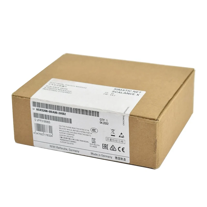Совершенно новый оригинальный программируемый контроллер Ethernet-коммутатора 6GK5 208-0BA00-2AB2 6GK5208-0BA00-2AB2
Совершенно новый оригинальный программируемый контроллер Ethernet-коммутатора 6GK5 208-0BA00-2AB2 6GK5208-0BA00-2AB2
