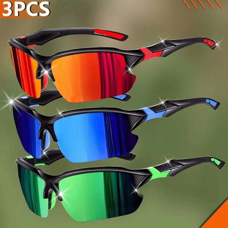3pcs Colorful Outdoor Adventure Sunglasses, 5pcs Set, Sports Glasses for Cycling, Baseball, Running, Fishing, Golf and Driving
3pcs Colorful Outdoor Adventure Sunglasses, 5pcs Set, Sports Glasses for Cycling, Baseball, Running, Fishing, Golf and Driving