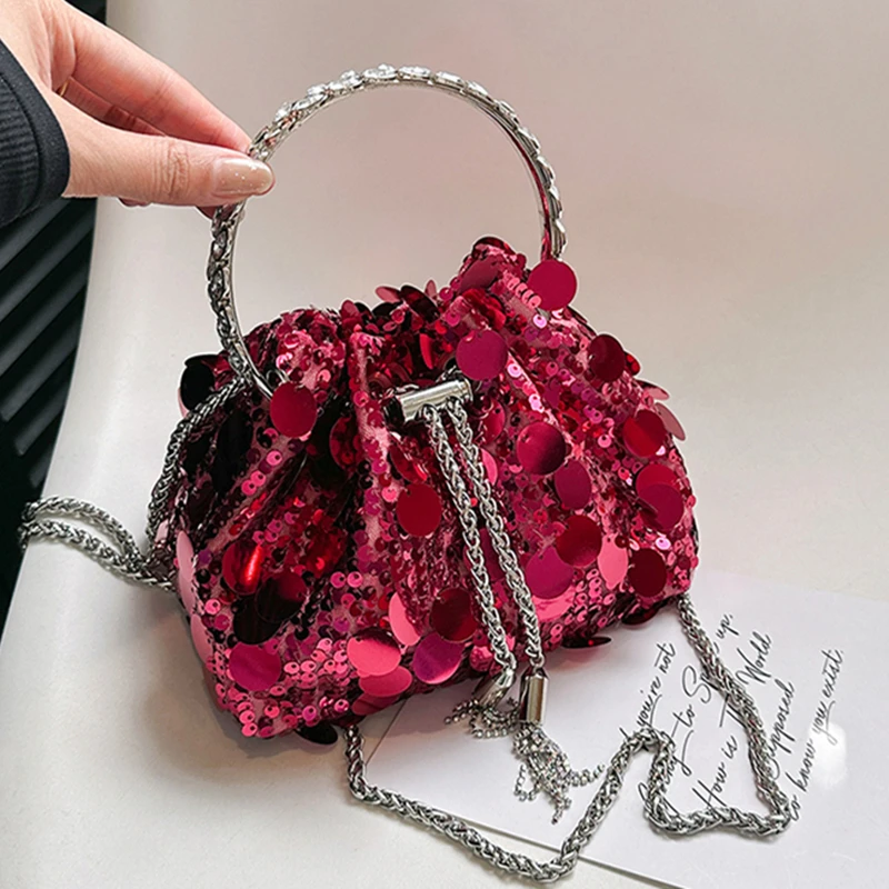 Women Bucket Crossbody Bag Evening Party Clutches Storage Totes Luxury Tassels Design Shining Shoulder Bag Ladies Chain Handbag
Women Bucket Crossbody Bag Evening Party Clutches Storage Totes Luxury Tassels Design Shining Shoulder Bag Ladies Chain Handbag
