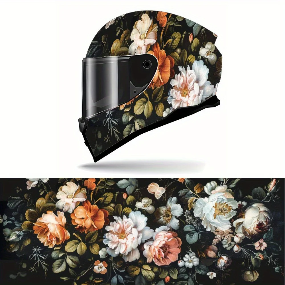 Vintage Floral PVC Motorcycle Helmet Vinyl Wrap, Self-Adhesive Waterproof Sticker, Anti-Scratch Decorative Film for Full Face He
Vintage Floral PVC Motorcycle Helmet Vinyl Wrap, Self-Adhesive Waterproof Sticker, Anti-Scratch Decorative Film for Full Face He