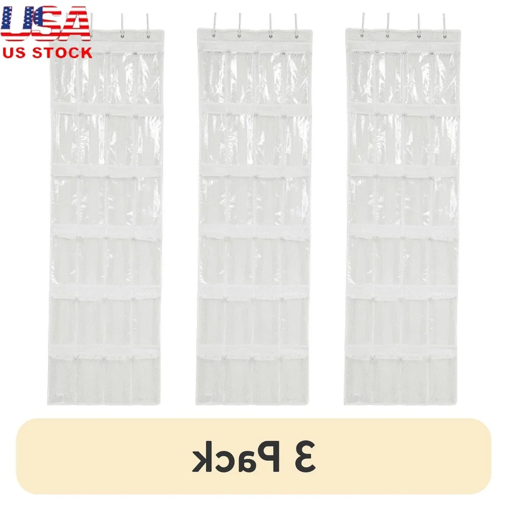 3 Pack Over The Door Shoe Organizer 24 Pocket Non Woven Storage Durable Hooks Breathable Fabric Space Saver For Adults Kids
3 Pack Over The Door Shoe Organizer 24 Pocket Non Woven Storage Durable Hooks Breathable Fabric Space Saver For Adults Kids