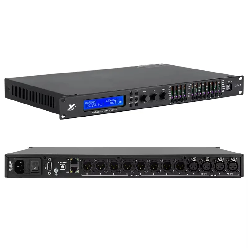 FIR AES 96kHz Speaker Processor 4 in 8 Out Speaker Management DSP Professional Audio System Processor Delay Limit Software
FIR AES 96kHz Speaker Processor 4 in 8 Out Speaker Management DSP Professional Audio System Processor Delay Limit Software