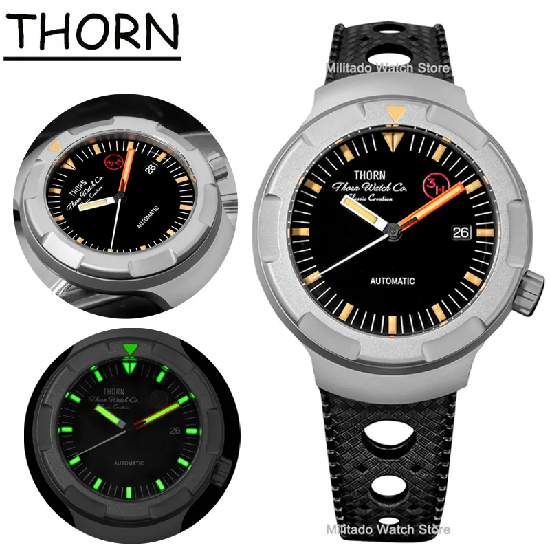 THORN T011 Titanium Watch PT5000 Automatic Movement Sapphire Crystal Luminous 10Bar Waterproof Tribute Vintage Watches
THORN T011 Titanium Watch PT5000 Automatic Movement Sapphire Crystal Luminous 10Bar Waterproof Tribute Vintage Watches