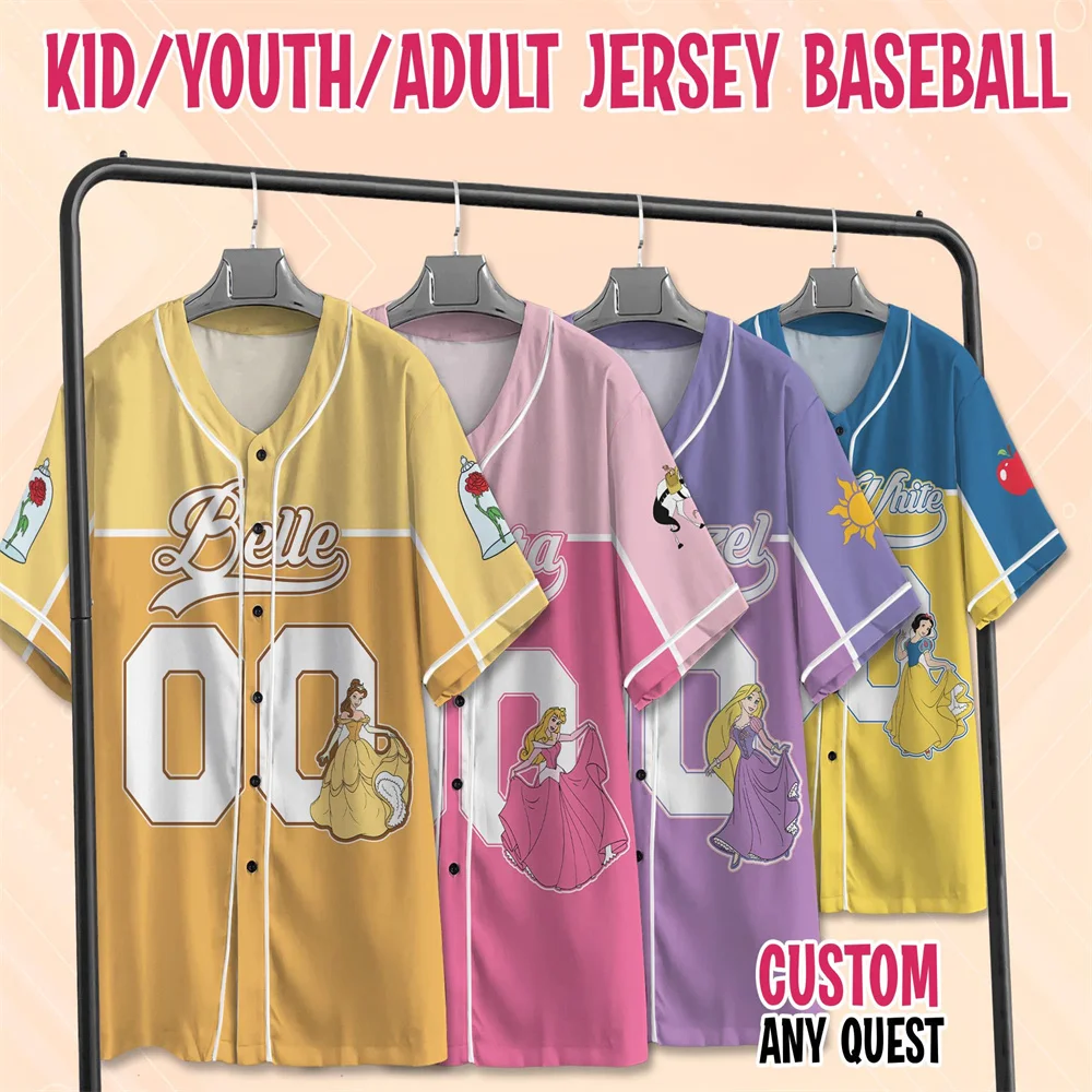 Custom Name And Number Disney Princess Baseball Jersey Shirt Collection Kids Youth Adult Matching Gift Hawaiian Shirt
Custom Name And Number Disney Princess Baseball Jersey Shirt Collection Kids Youth Adult Matching Gift Hawaiian Shirt