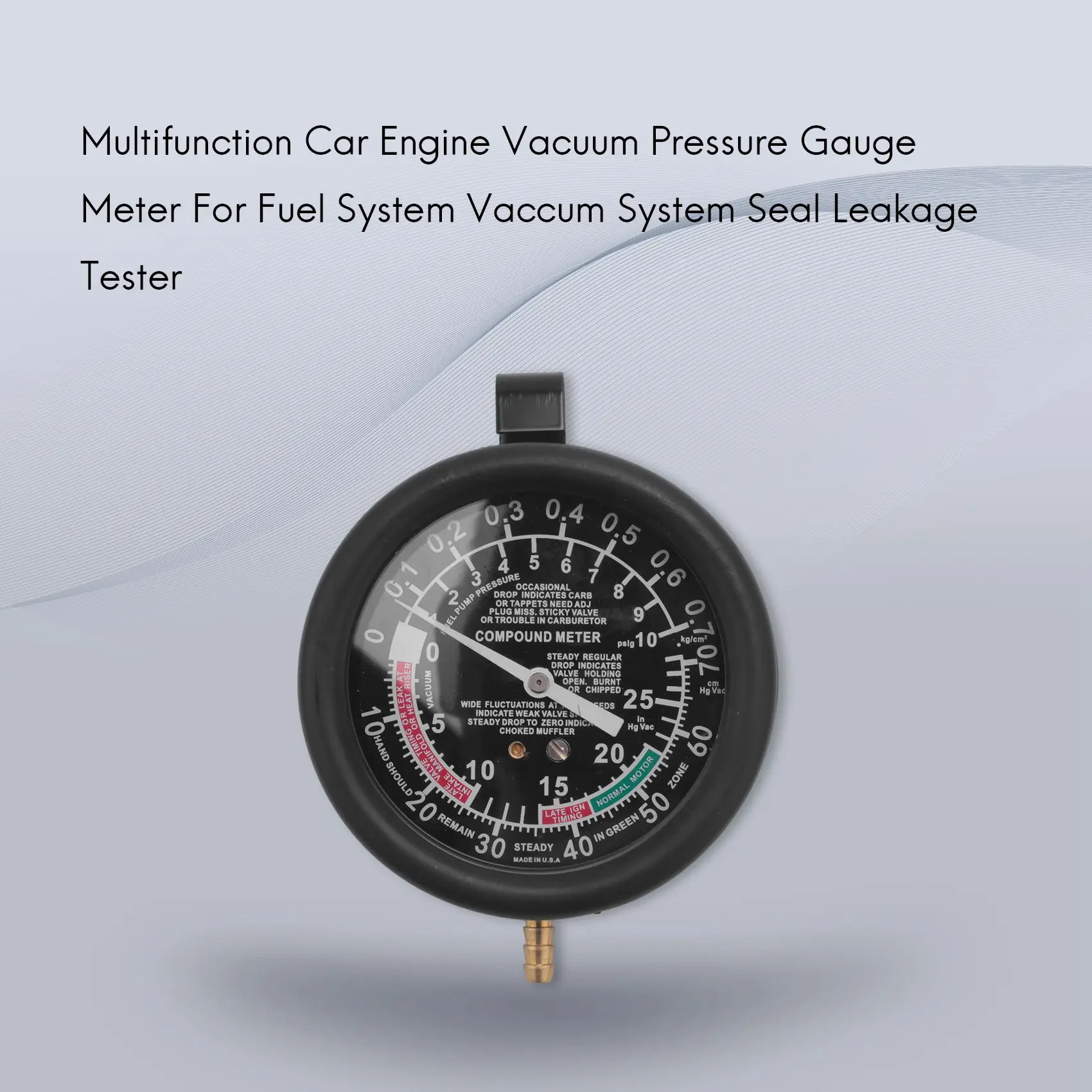 A88Z Multifunction Car Engine Vacuum Pressure Gauge Meter For Fuel System Vaccum System Seal Leakage Tester
A88Z Multifunction Car Engine Vacuum Pressure Gauge Meter For Fuel System Vaccum System Seal Leakage Tester
