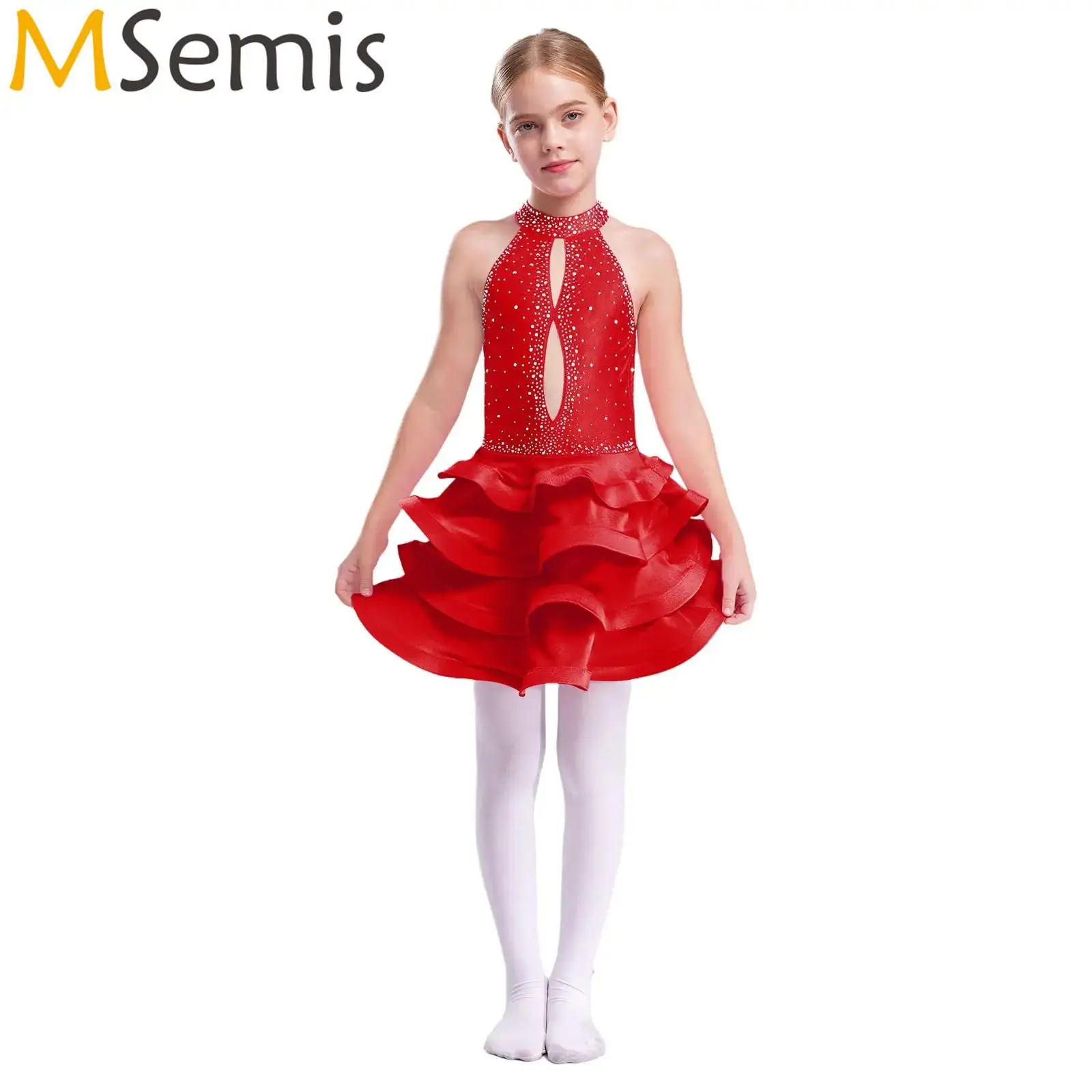 Kids Girls Gymnastic Leotard Ballet Tutu Skirted Dress Shiny Rhinestones Tiered Latin Lyrical Dance Leotards Dresses Costume
Kids Girls Gymnastic Leotard Ballet Tutu Skirted Dress Shiny Rhinestones Tiered Latin Lyrical Dance Leotards Dresses Costume
