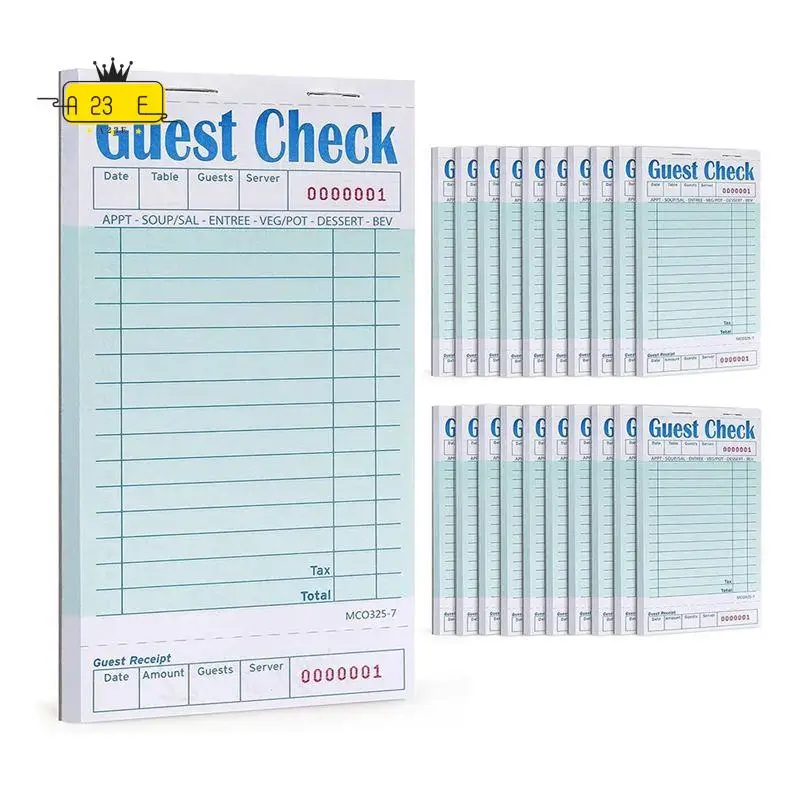 A23E-Guest Checks Book 20Pack,Server Note Pads,Waitress Accessory Wiring Pads,Restaurant Supplies Order Pads 1000 Count Total Du
A23E-Guest Checks Book 20Pack,Server Note Pads,Waitress Accessory Wiring Pads,Restaurant Supplies Order Pads 1000 Count Total Du