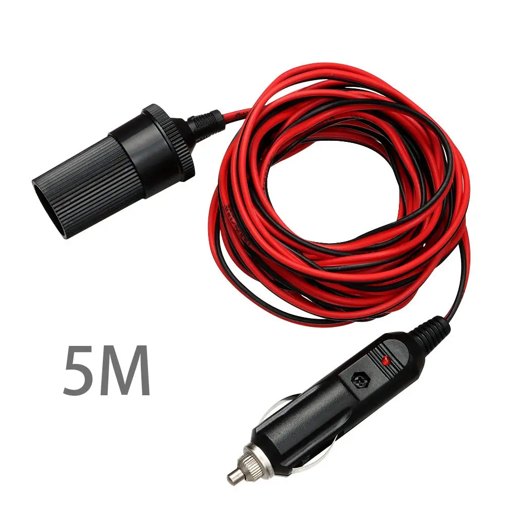 5M Car Cigar Lighter Plug 12V Extension Cable Adapter Socket Charger Lead With Indicator Light
5M Car Cigar Lighter Plug 12V Extension Cable Adapter Socket Charger Lead With Indicator Light