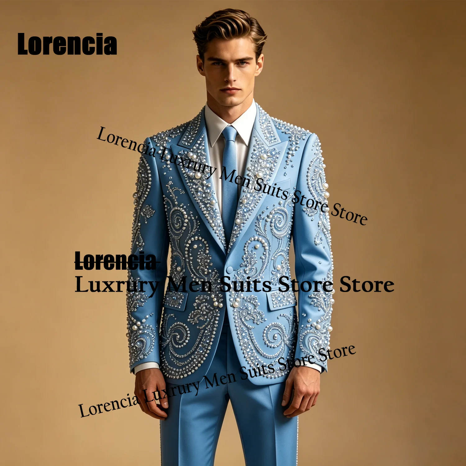 Customized Luxury Beading Rhinestone Men Suit Glitter Crystal Evening Tuxedos Slim Elegant hombre 2 Pieces Set Groom Male Blazer
Customized Luxury Beading Rhinestone Men Suit Glitter Crystal Evening Tuxedos Slim Elegant hombre 2 Pieces Set Groom Male Blazer