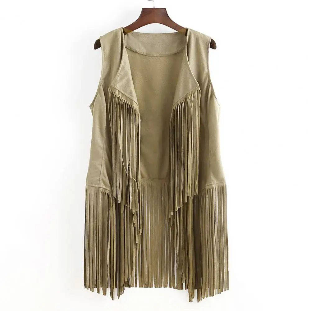 Women's Tassel Vest Faux Suede Halloween Front Open Sleeveless Vest Jacket Vintage Irregular Hem Fringed Cardigan Vest
Women's Tassel Vest Faux Suede Halloween Front Open Sleeveless Vest Jacket Vintage Irregular Hem Fringed Cardigan Vest