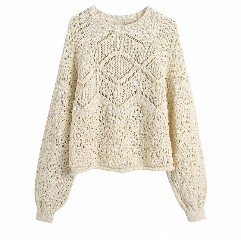 Women's European And American Style Autumn Crewneck Long-Sleeved Sweater Jacquard Mesh Cloth 04331119712 Fashion Top
Women's European And American Style Autumn Crewneck Long-Sleeved Sweater Jacquard Mesh Cloth 04331119712 Fashion Top