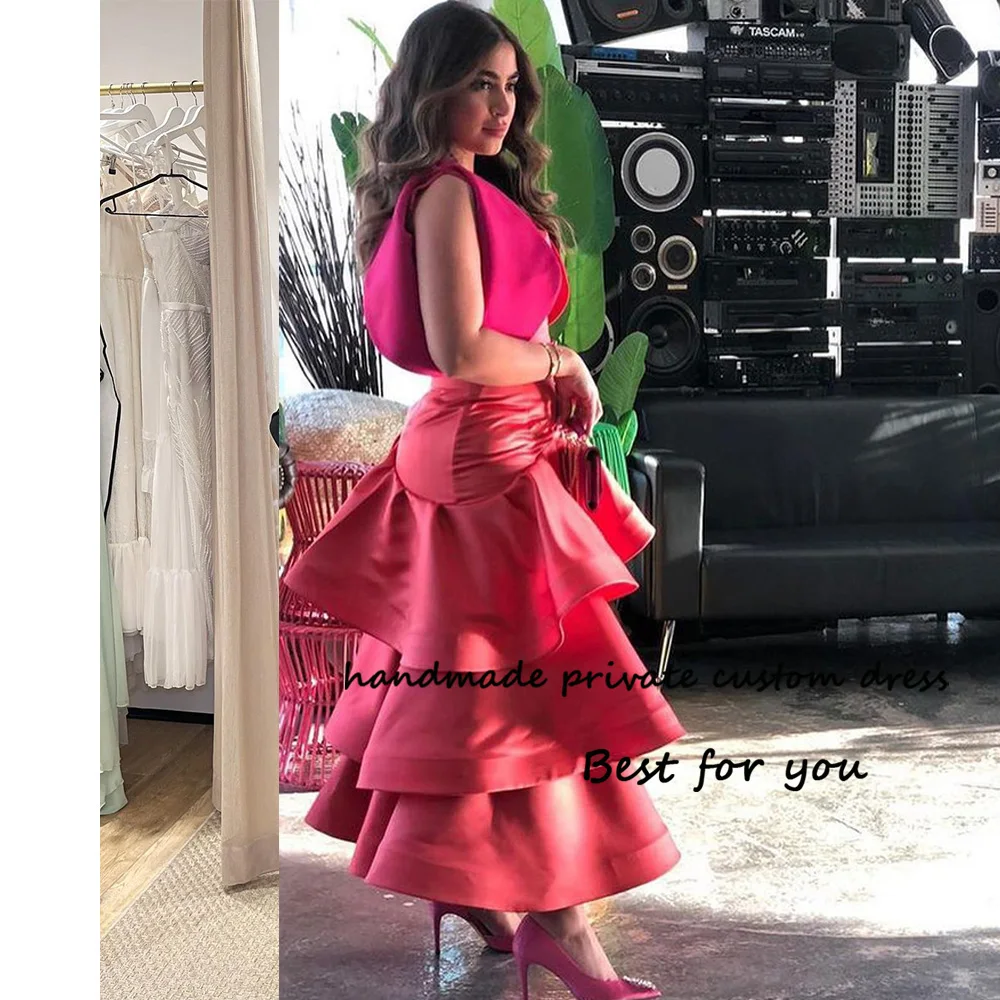 Arabic Dubai Mermaid Evening Dresses Tiered Satin Ankle Length Formal Prom Dress Elegant Women Celebrate Event Gown
Arabic Dubai Mermaid Evening Dresses Tiered Satin Ankle Length Formal Prom Dress Elegant Women Celebrate Event Gown