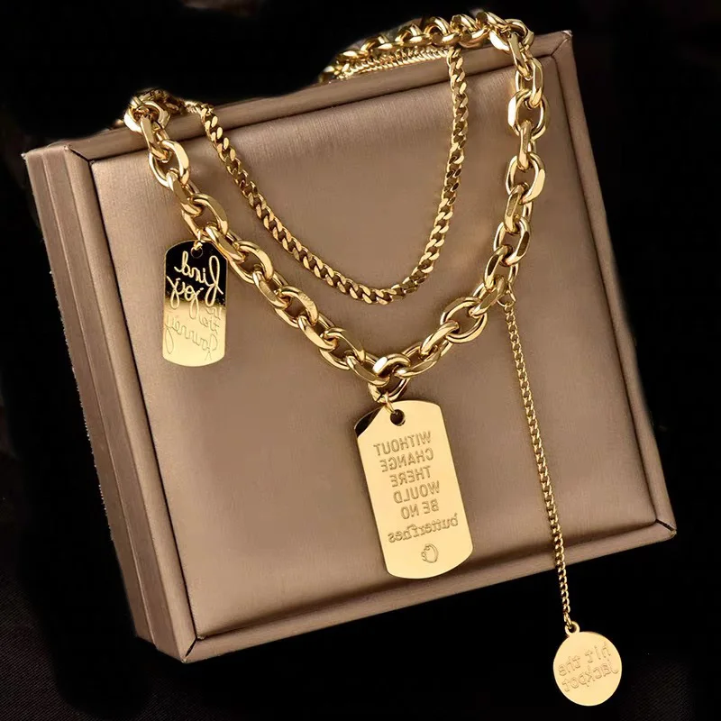 Multilayer Chain Bar Jewelry Stainless Steel Geometry Butterfly Pendant Choker Necklace For Women Accessories Dropshipping
Multilayer Chain Bar Jewelry Stainless Steel Geometry Butterfly Pendant Choker Necklace For Women Accessories Dropshipping