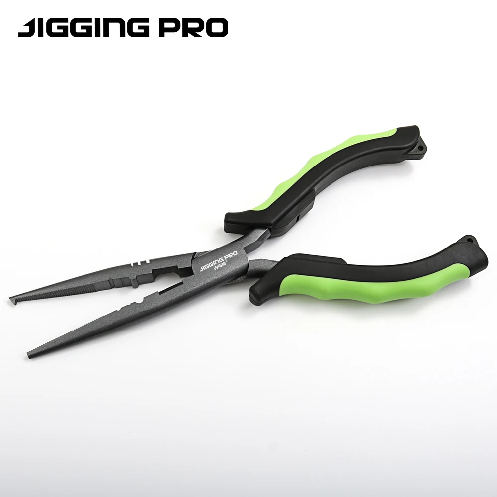Рыболовные плоскогубцы JIGGINGPRO с длинными губками, с покрытием PTFE, устойчивые к коррозии, для открывания разъемных колец, резак для лески, эргономичная рукоятка, инструмент для морской рыбалки
Рыболовные плоскогубцы JIGGINGPRO с длинными губками, с покрытием PTFE, устойчивые к коррозии, для открывания разъемных колец, резак для лески, эргономичная рукоятка, инструмент для морской рыбалки