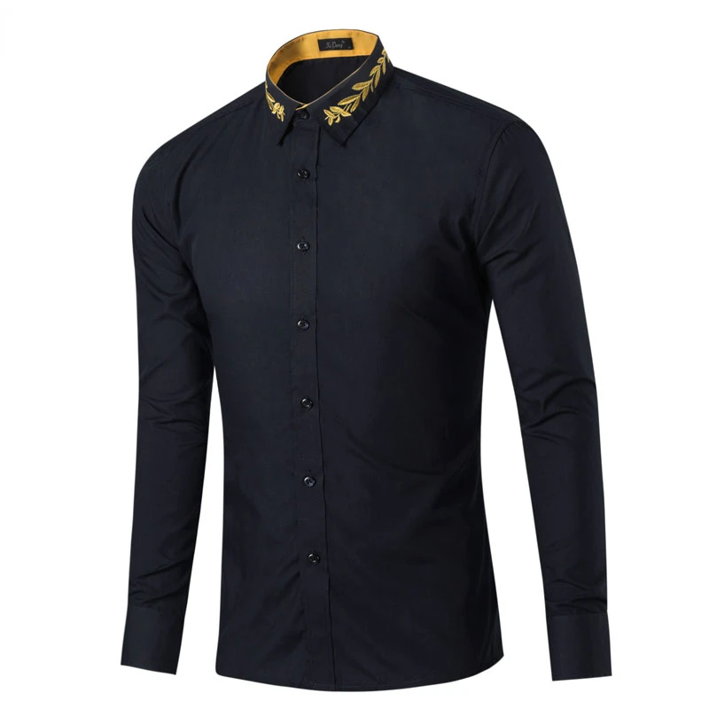 Gold Embroidery Mens Dress Shirts 2023 Long Sleeve Wedding Groom Red Shirt Men Casual Button Up
Gold Embroidery Mens Dress Shirts 2023 Long Sleeve Wedding Groom Red Shirt Men Casual Button Up