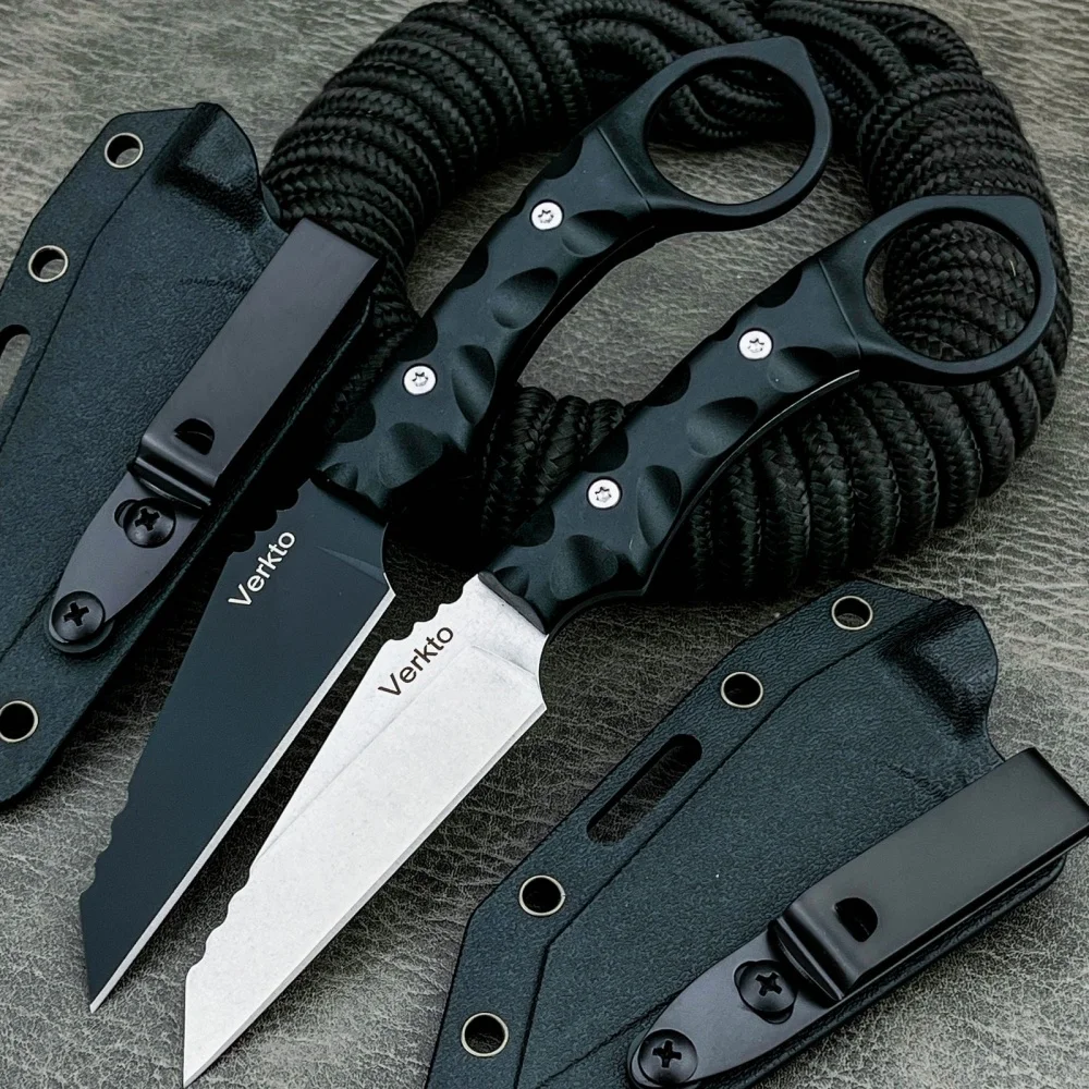 Verkto Straight Knife Black Nylon Fiber Handle 7Cr13Mov Blade EDC Utility Outdoor Knife Tactical Survival Multi-functional Tools
Verkto Straight Knife Black Nylon Fiber Handle 7Cr13Mov Blade EDC Utility Outdoor Knife Tactical Survival Multi-functional Tools