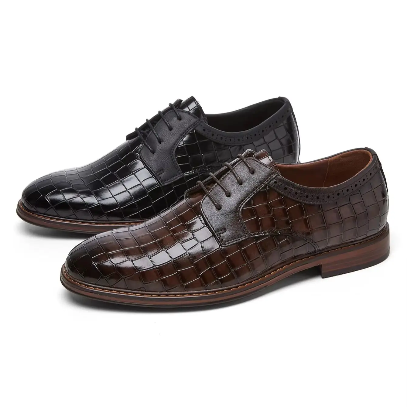 Men Classic Crocodile Embossed Lace Up Leather Dress Shoes Office Commute
Men Classic Crocodile Embossed Lace Up Leather Dress Shoes Office Commute