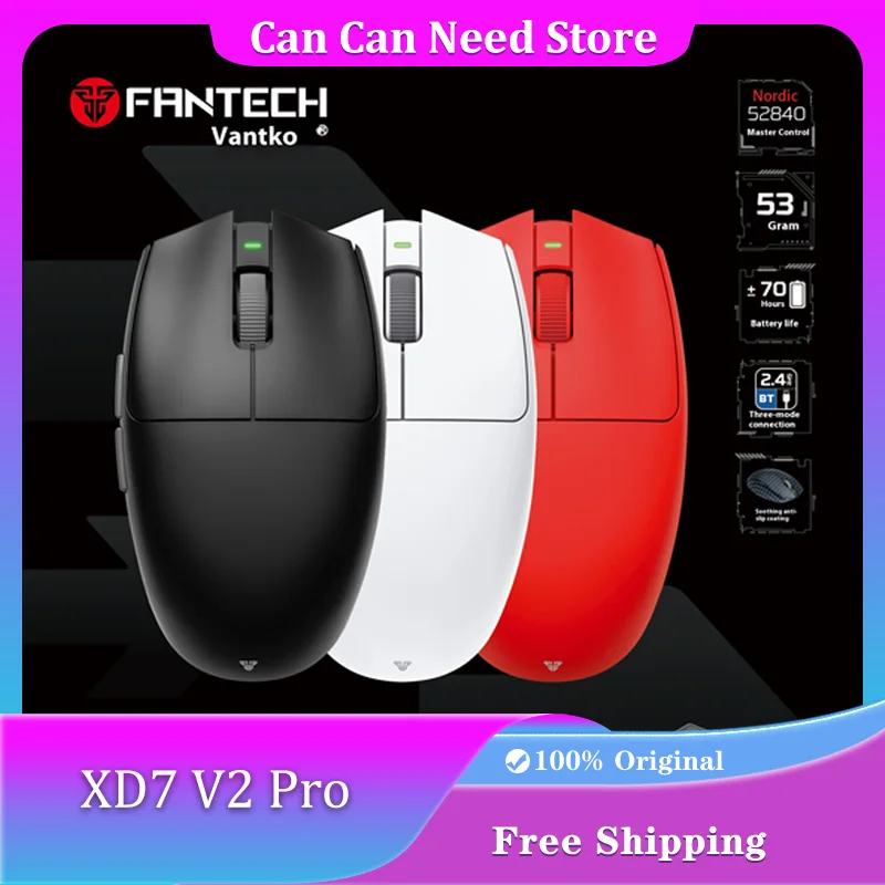 Original FANTECH XD7 V2 Pro Gaming Mouse Tri-Mode Wireless Bluetooth PAW3395 8KHz Lightweight Esports Gamer PC Gaming Mouse Gift
Original FANTECH XD7 V2 Pro Gaming Mouse Tri-Mode Wireless Bluetooth PAW3395 8KHz Lightweight Esports Gamer PC Gaming Mouse Gift