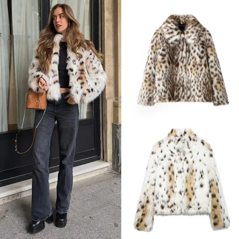 Trendy Leopard Print Faux Fur Coat Women's 2025 Autumn New Chic Warm Jackets Lady Stylish Outerwear For Daily&City Street Styles
Trendy Leopard Print Faux Fur Coat Women's 2025 Autumn New Chic Warm Jackets Lady Stylish Outerwear For Daily&City Street Styles