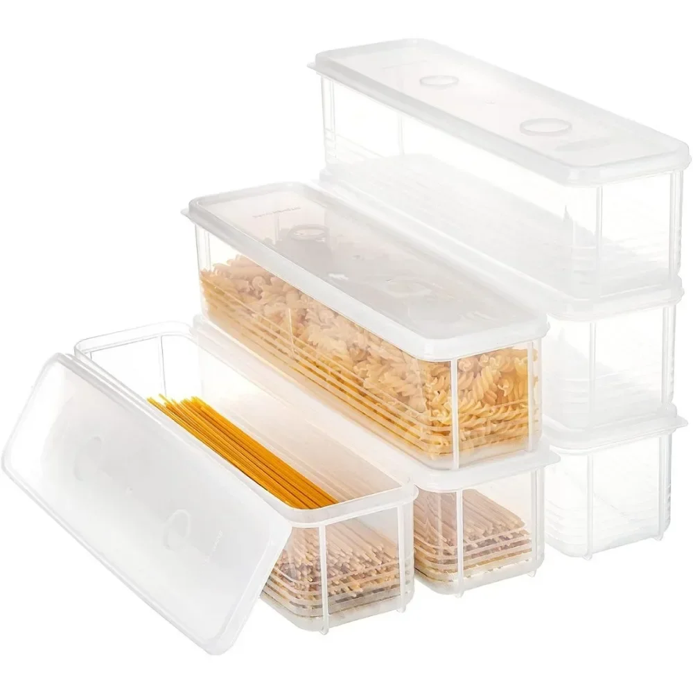 4 Pcs Airtight Food Storage Containers Transparent Pasta Keepers With Lids For Kitchen Organization and Food Freshness Packing
4 Pcs Airtight Food Storage Containers Transparent Pasta Keepers With Lids For Kitchen Organization and Food Freshness Packing