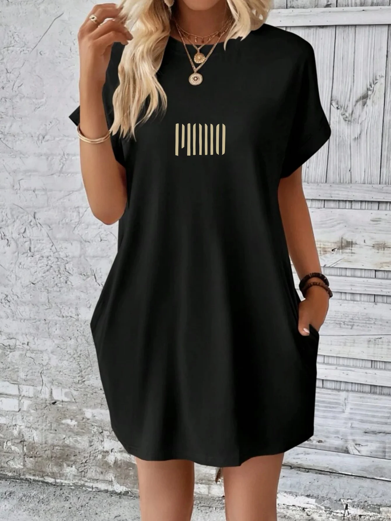 Heart Print Crew Neck Dress Casual Short Sleeve Dress For Spring Summer Women's Clothing
Heart Print Crew Neck Dress Casual Short Sleeve Dress For Spring Summer Women's Clothing