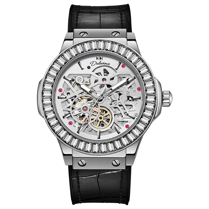 Men's Mechanical Watch with Diamond-Encrusted Hollow Core Automatic Fashionable Wristwatch
Men's Mechanical Watch with Diamond-Encrusted Hollow Core Automatic Fashionable Wristwatch