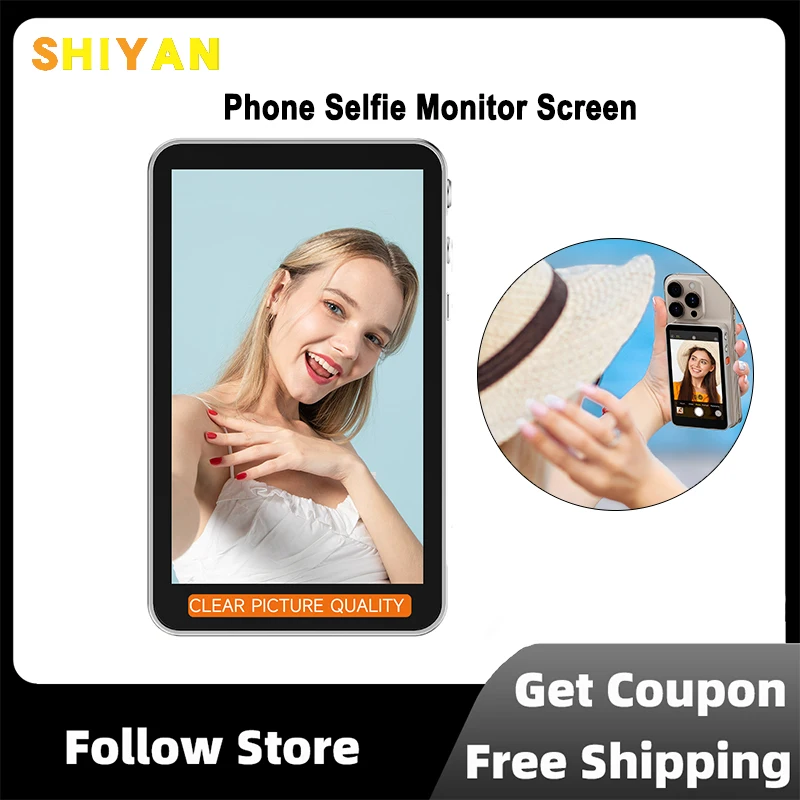 Monitor Screen for Smartphone Rear Camera Wireless Magnetic Selfie Monitor Screen for Vlog Live Stream iPhone 16 Samsung Xiaomi
Monitor Screen for Smartphone Rear Camera Wireless Magnetic Selfie Monitor Screen for Vlog Live Stream iPhone 16 Samsung Xiaomi