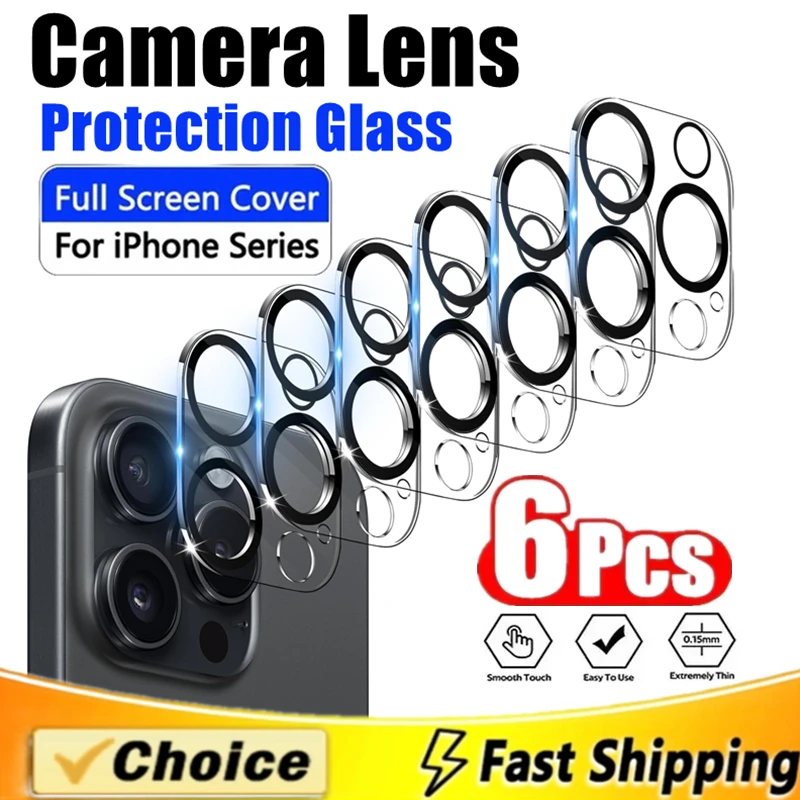 6Pcs Clear Protective Tempered Glass for iPhone 16 15 14 13 12 11 Pro Camera Lens Protector for iPhone 15 Pro Max 16 E Pro Max
6Pcs Clear Protective Tempered Glass for iPhone 16 15 14 13 12 11 Pro Camera Lens Protector for iPhone 15 Pro Max 16 E Pro Max