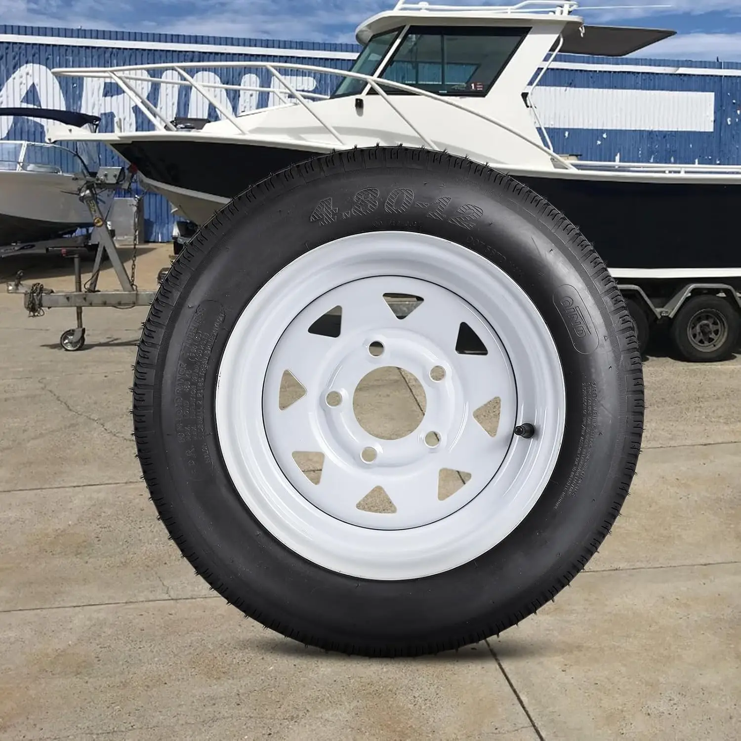 4.80x12 2 Pack Trailer Tire 4.8-12 Trailer Tires with 12 Inch Rims Load Range C 6PR for Travel/Camper/Utility/Boat Trailers
4.80x12 2 Pack Trailer Tire 4.8-12 Trailer Tires with 12 Inch Rims Load Range C 6PR for Travel/Camper/Utility/Boat Trailers