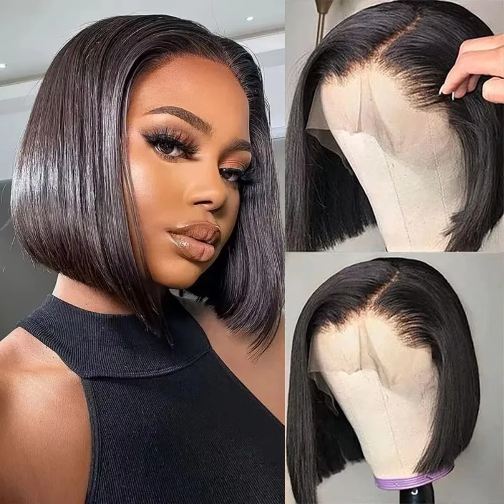 Bob Wigs Short Straight 220% Density 13x4 Full Frontal HD Transparent Lace Brazilian Pre Plucked Wig For Women Remy Human Hair
Bob Wigs Short Straight 220% Density 13x4 Full Frontal HD Transparent Lace Brazilian Pre Plucked Wig For Women Remy Human Hair