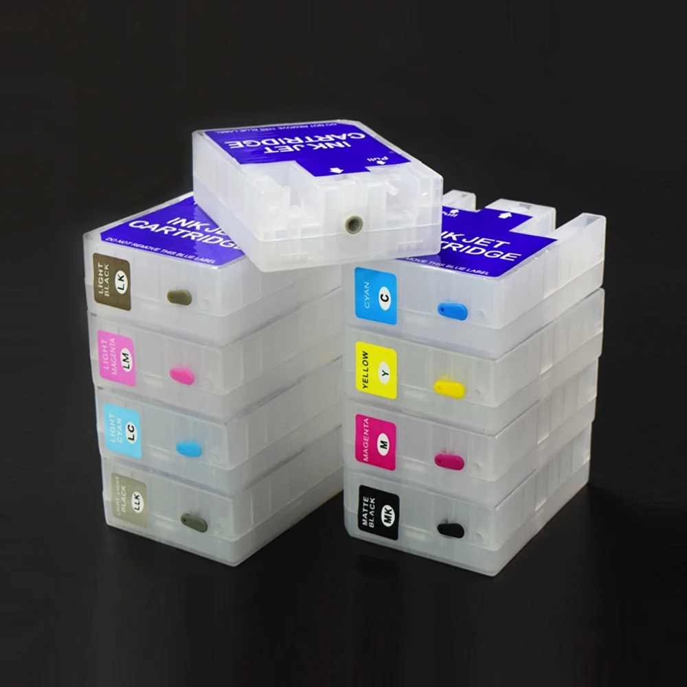 9 цветов, 80 мл, пустой многоразовый картридж без чипа для принтеров Epson Stylus Pro 3800 3880 3890 3850 P800 P807 P808 
9 цветов, 80 мл, пустой многоразовый картридж без чипа для принтеров Epson Stylus Pro 3800 3880 3890 3850 P800 P807 P808